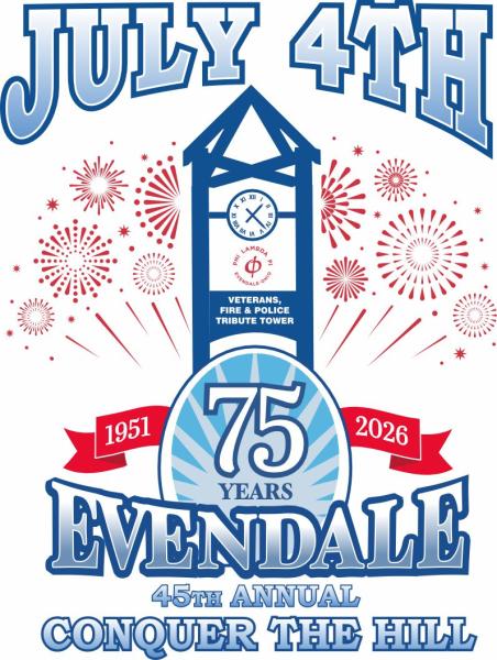 Logo for the 2026 Evendale Conquer the Hill 10K Run