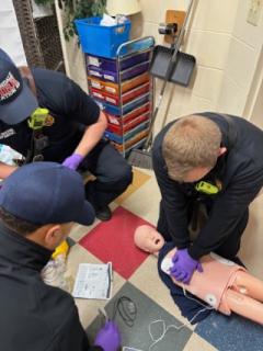 Cardiac Arrest Training at Evendale Elementary