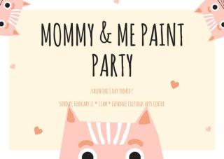 Mommy & Me Valentine’s Day Paint Party! 