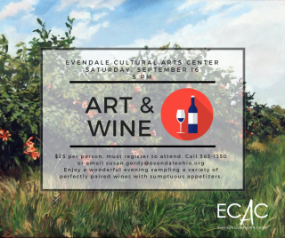 evendale cultural arts fine arts exhibit donald schuster wine tasting